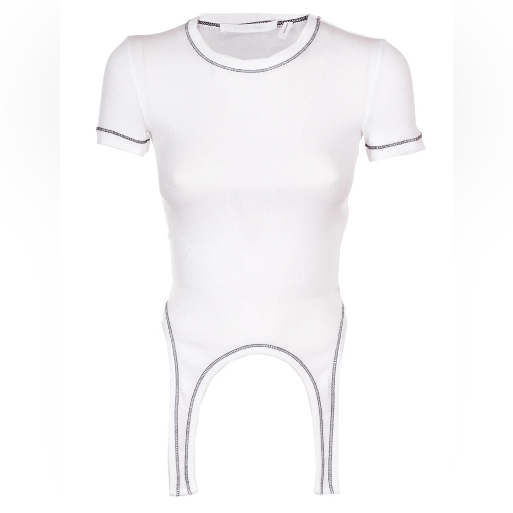 Helmut Lang Curved-Hem Crewneck T-Shirt